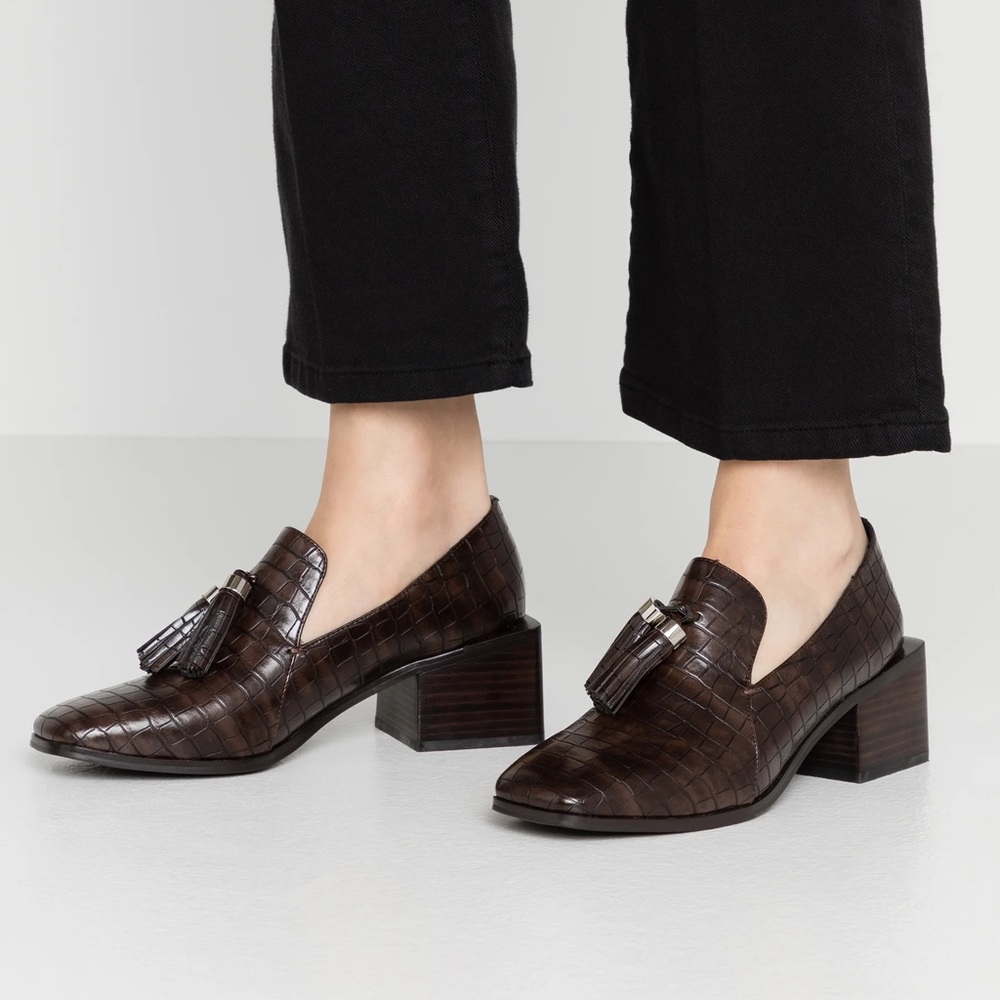 Jeffrey Campbell Torbett 2 Croc Embossed Loafers